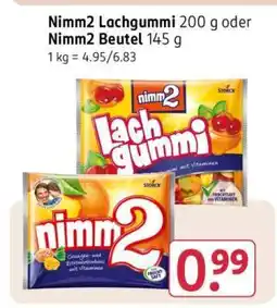 Rossmann Nimm2 Lachgummi 200 g oder Nimm2 Beutel 145 g Angebot