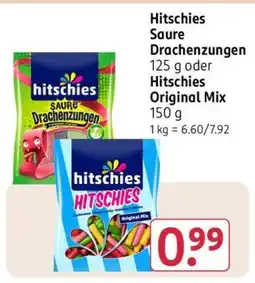 Rossmann Hitschies Saure Drachenzungen 125 g oder Hitschies Original Mix 150 g Angebot