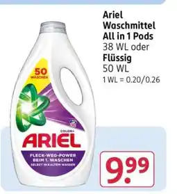 Rossmann Ariel Waschmittel All in 1 Pods Angebot