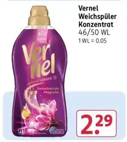 Rossmann Vernel Weichspüler Konzentrat Angebot