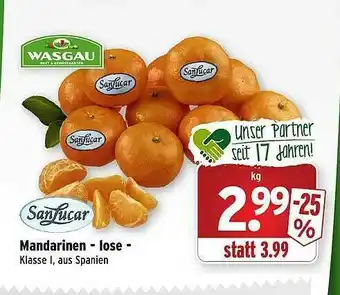 Wasgau Wasgau Mandarinen - Lose Sanlucar Angebot