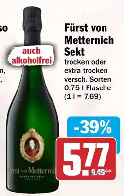 HIT Fürst von Metternich Sekt Angebot