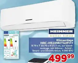 CENTERSHOP HEINNERR Klimaanlage HAC-HS109KITWIFI++ Angebot