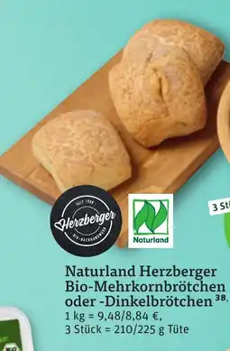 tegut Naturland Herzberger Bio-Mehrkornbrötchen Angebot