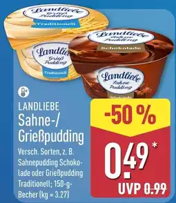 Aldi Nord Landliebe Sahne-/Grießpudding Angebot