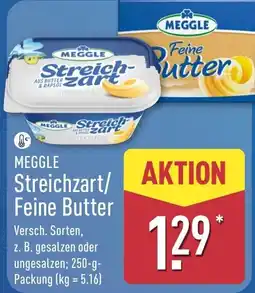 Aldi Nord MEGGLE Streichzart/Feine Butter Angebot
