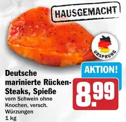 HIT Deutsche marinierte Rücken-Steaks, Spieße Angebot