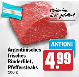 HIT Argentinisches frisches Rinderfilet, Pfeffersteaks Angebot