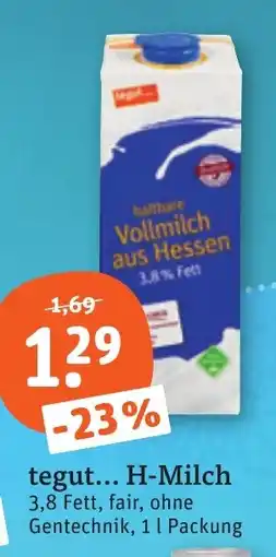 tegut tegut... H-Milch Angebot