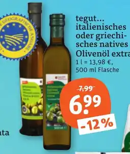 tegut tegut... italienisches oder griechisches natives Olivenöl extra Angebot
