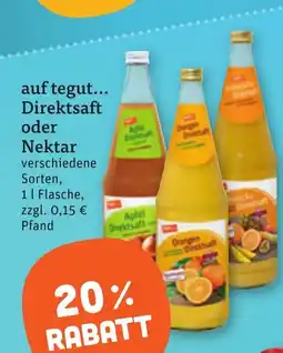 tegut Direktsaft oder Nektar Angebot