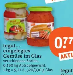 tegut tegut... eingelegtes Gemüse im Glas Angebot
