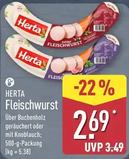 Aldi Nord HERTA Fleischwurst Angebot