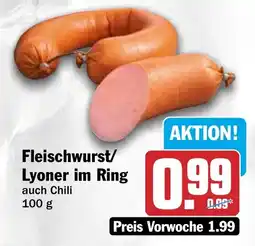 HIT Fleischwurst/Lyoner im Ring Angebot