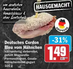 HIT Deutsches Cordon Bleu vom Hähnchen Angebot