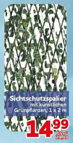 CENTERSHOP Sichtschutzspalier mit künstlichen GrünPflanzen Angebot