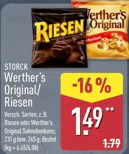 Aldi Nord STORCK Werther's Original/Riesen Angebot