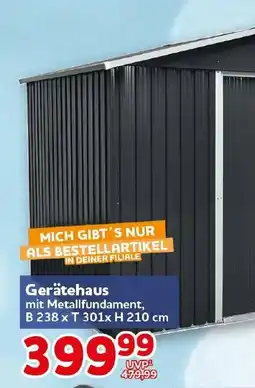 CENTERSHOP Gerätehaus Angebot