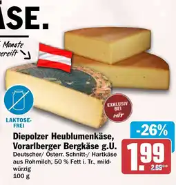 HIT Diepolzer Heublumenkäse, Vorarlberger Bergkäse g.U. Angebot