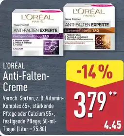 Aldi Nord L'ORÉAL Anti-Falten-Creme Angebot