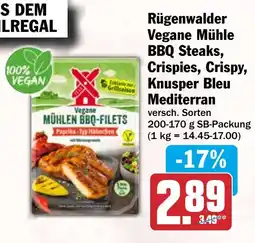 HIT Rügenwalder Vegane Mühle BBQ Steaks Angebot