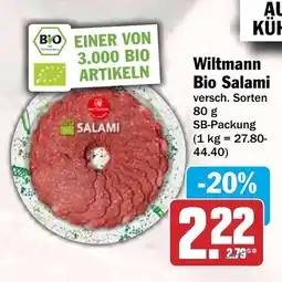 HIT Wiltmann Bio Salami Angebot