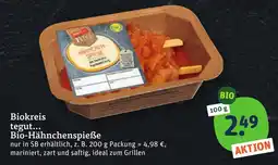tegut Bio-Hähnchenspieße Angebot