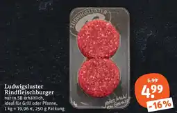 tegut Ludwigsluster Rindfleischburger Angebot