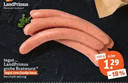 tegut LandPrimus grobe Bratwurst Angebot