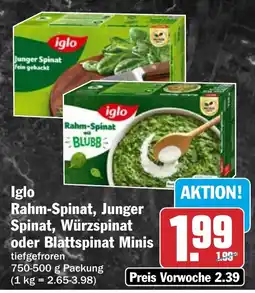 HIT Iglo Rahm-Spinat Angebot