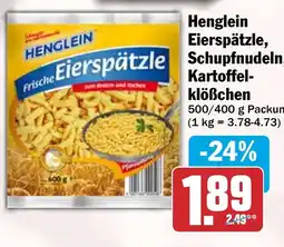 HIT Henglein Eierspätzle, Schupfnudeln, Kartoffelklößchen Angebot
