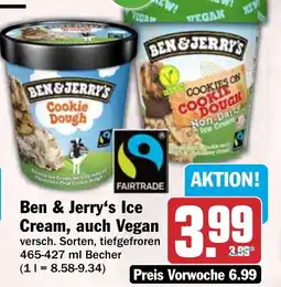 HIT Ben & Jerry's Ice Cream, auch Vegan Angebot