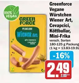 HIT Greenforce Vegane Würstchen Angebot