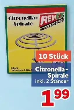 CENTERSHOP REINEX Citronella-Spirale Angebot