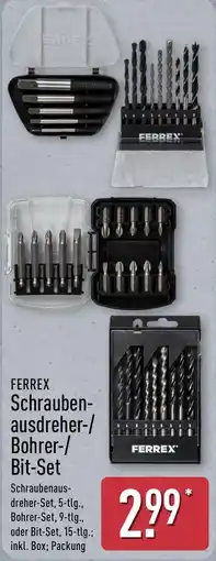Aldi Nord FERREX Schrauben-ausdreher-/Bohrer-/Bit-Set Angebot