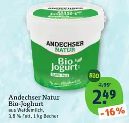 tegut Andechser Natur Bio-Joghurt Angebot