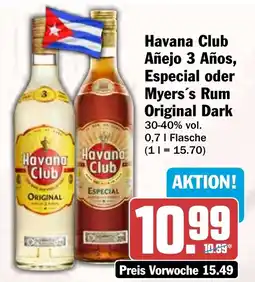HIT Havana Club Añejo 3 Años, Especial oder Myers's Rum Original Dark Angebot