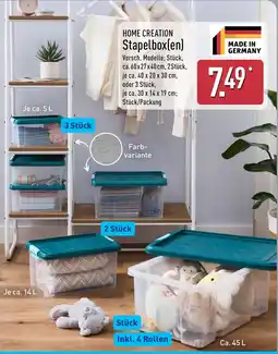 Aldi Nord HOME CREATION Stapelbox(en) Angebot