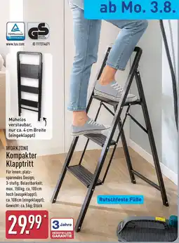 Aldi Nord WORKZONE Kompakter Klapptritt Angebot