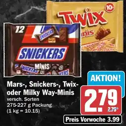 HIT Mars-, Snickers-, Twix- oder Milky Way-Minis Angebot