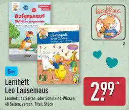 Aldi Nord Lernheft Leo Lausemaus Angebot