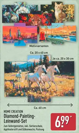 Aldi Nord HOME CREATION Diamond-Painting-Leinwand-Set Angebot