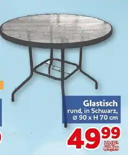 CENTERSHOP Glastisch rund, in Schwarz Angebot