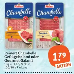 tegut Reinert Chambelle Geflügelsalami oder Gourmet-Salami Angebot
