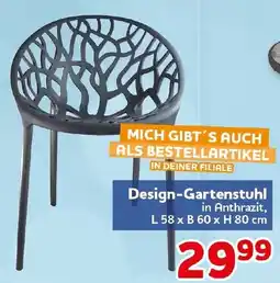 CENTERSHOP Design-Gartenstuhl in Anthrazit Angebot