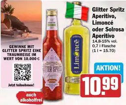HIT Glitter Spritz Aperitivo, Limoncé oder Solrosa Aperitivo Angebot