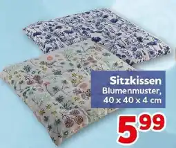 CENTERSHOP Sitzkissen Blumenmuster Angebot