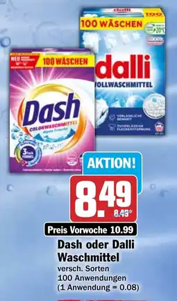 HIT Dash oder Dalli Waschmittel Angebot