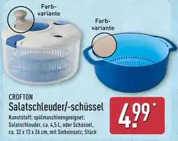 Aldi Nord CROFTON Salatschleuder/-schüssel Angebot