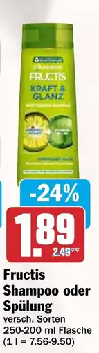 HIT Fructis Shampoo oder Spülung Angebot